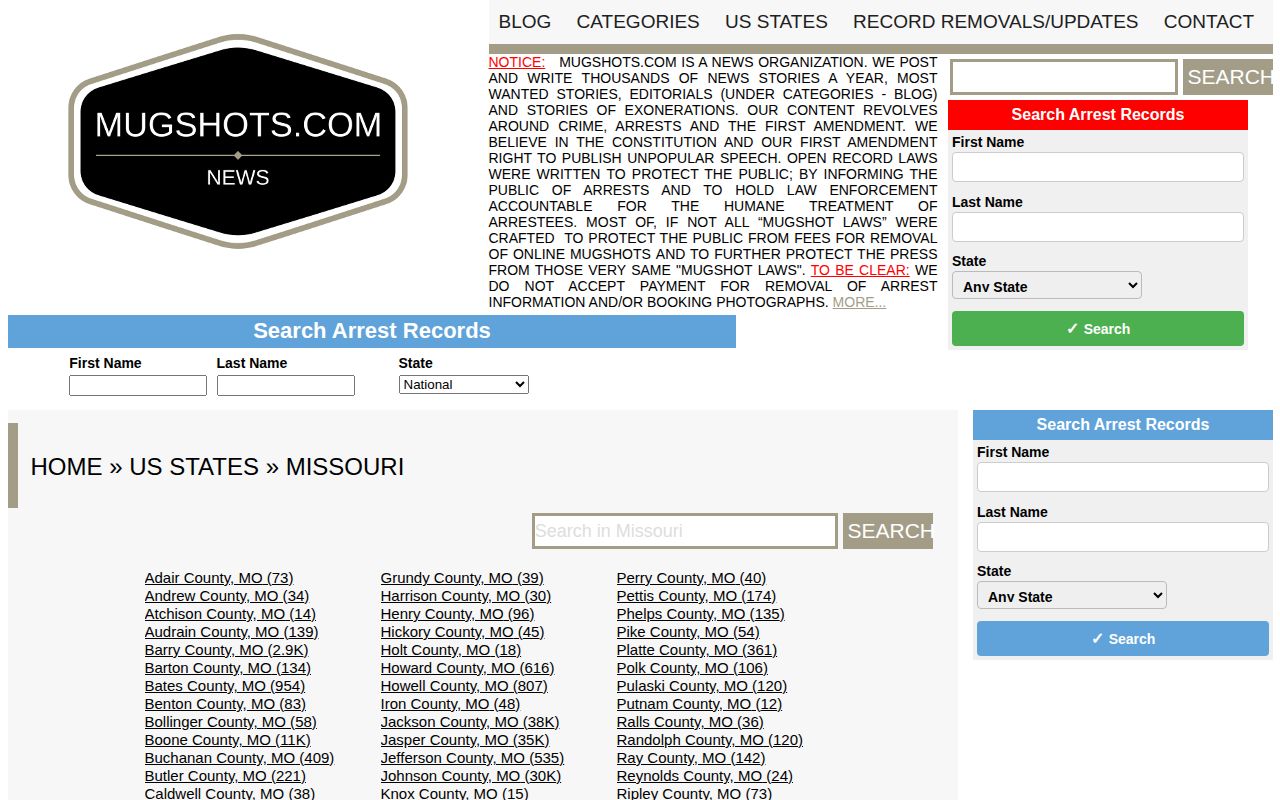 Hickory County arrest news unofficial Missouri index source